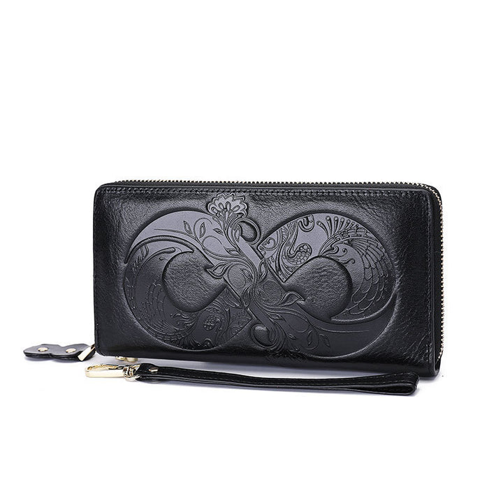 Genuine Leather Retro Cowhide Casual Womans Wallet