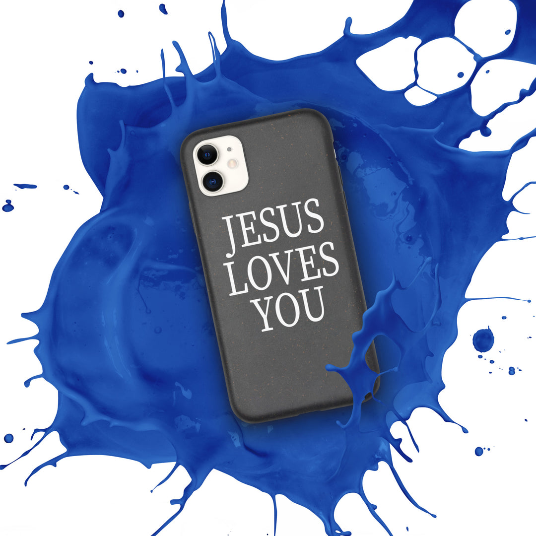 F&H Jesus Loves You Speckled Case for iPhone®