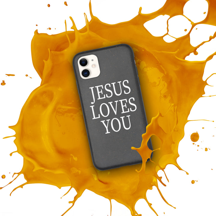 F&H Jesus Loves You Speckled Case for iPhone®
