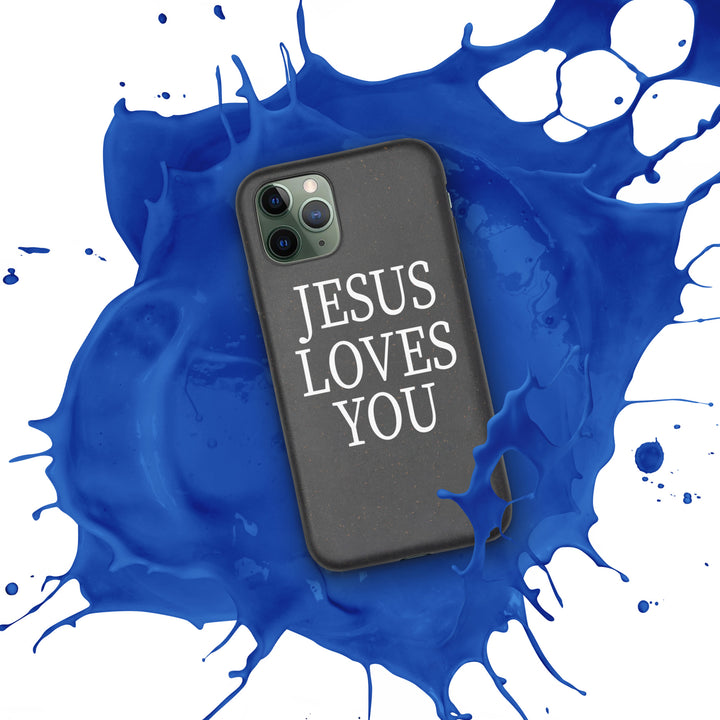 F&H Jesus Loves You Speckled Case for iPhone®