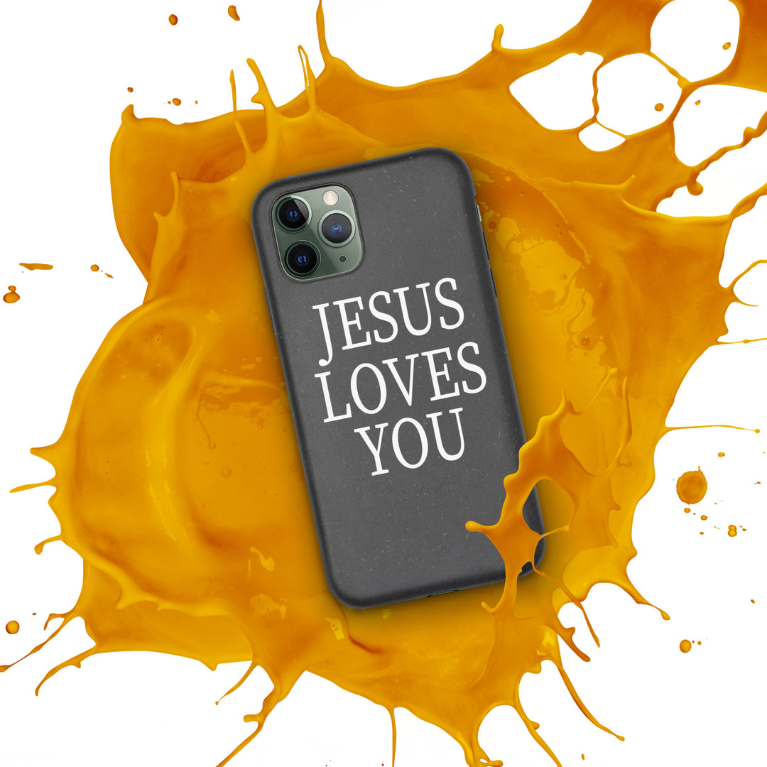 F&H Jesus Loves You Speckled Case for iPhone®