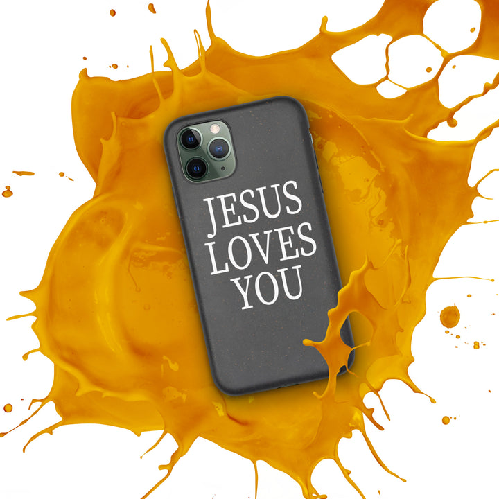 F&H Jesus Loves You Speckled Case for iPhone®