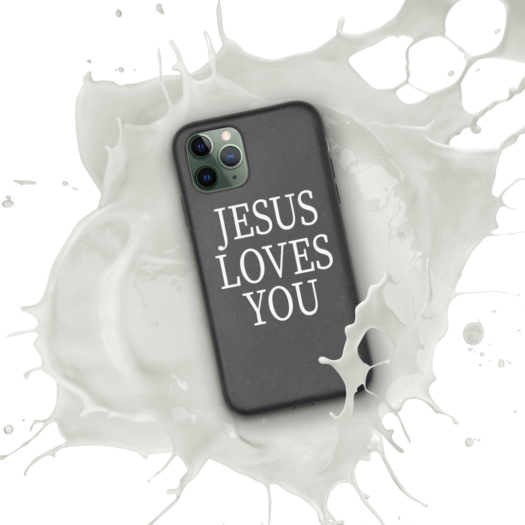 F&H Jesus Loves You Speckled Case for iPhone®