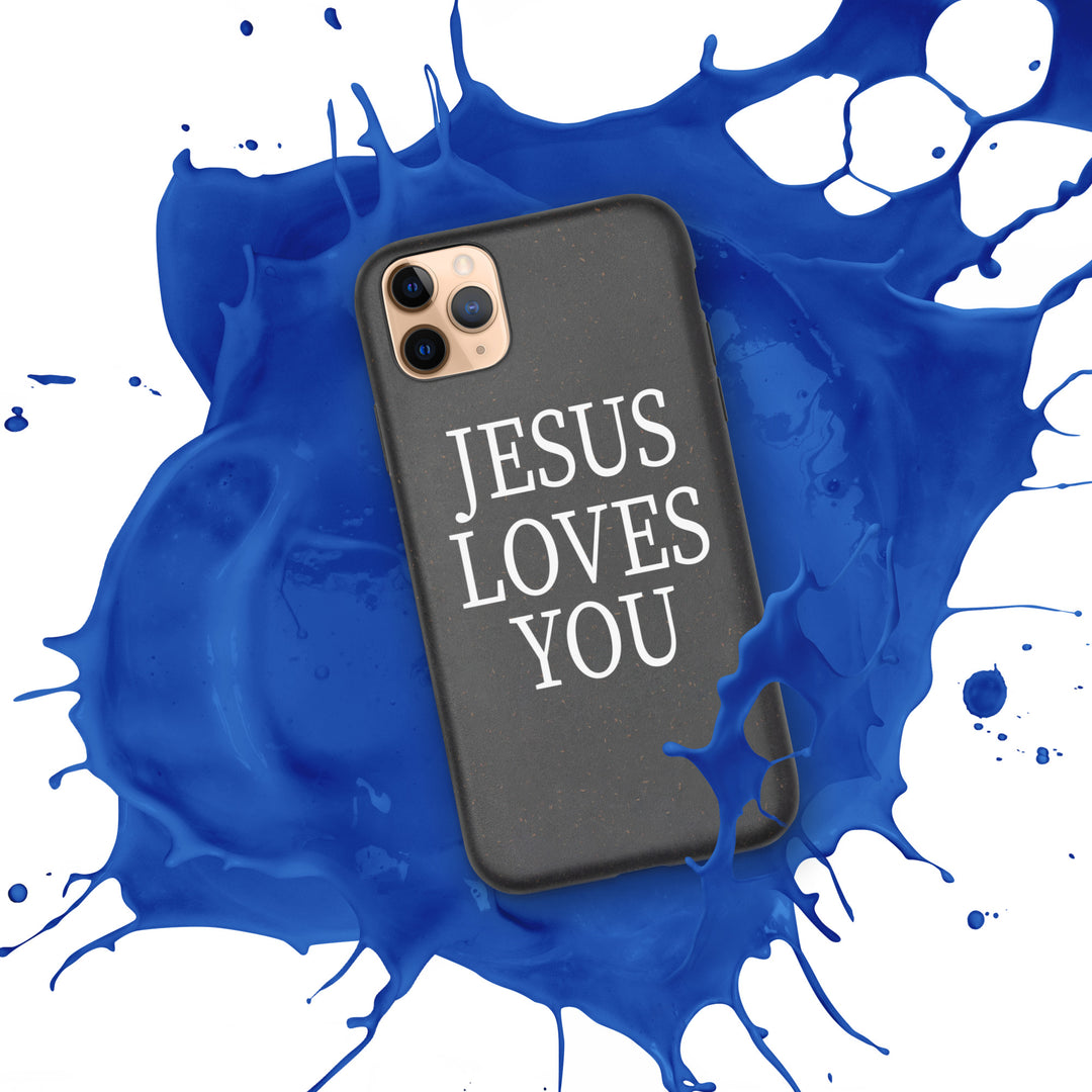 F&H Jesus Loves You Speckled Case for iPhone®