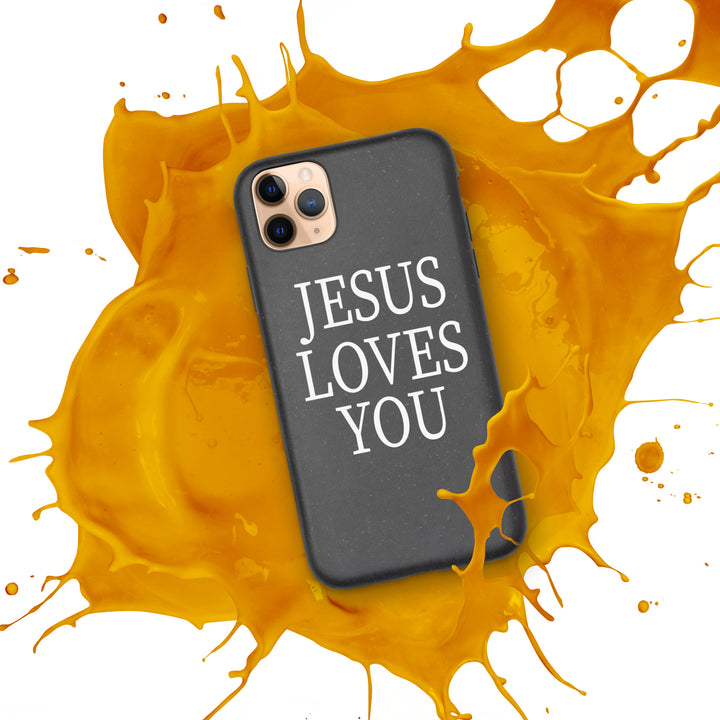F&H Jesus Loves You Speckled Case for iPhone®