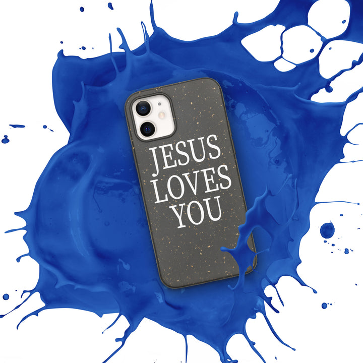 F&H Jesus Loves You Speckled Case for iPhone®