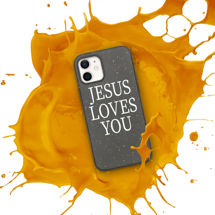 F&H Jesus Loves You Speckled Case for iPhone®
