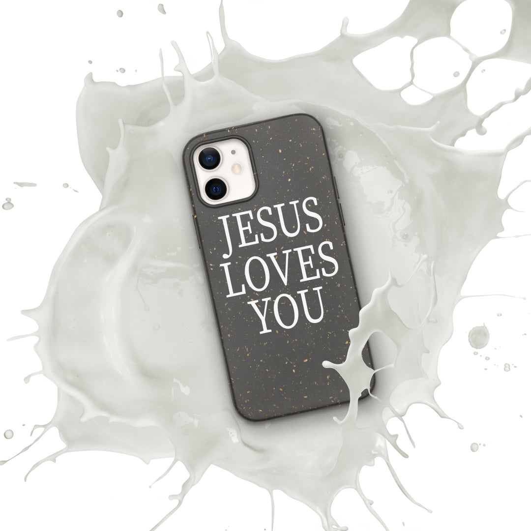 F&H Jesus Loves You Speckled Case for iPhone®