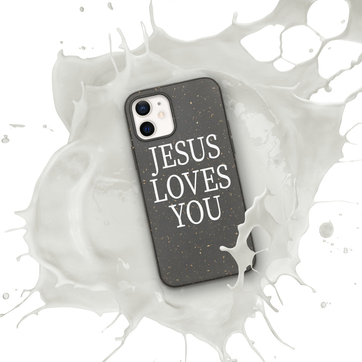 F&H Jesus Loves You Speckled Case for iPhone®