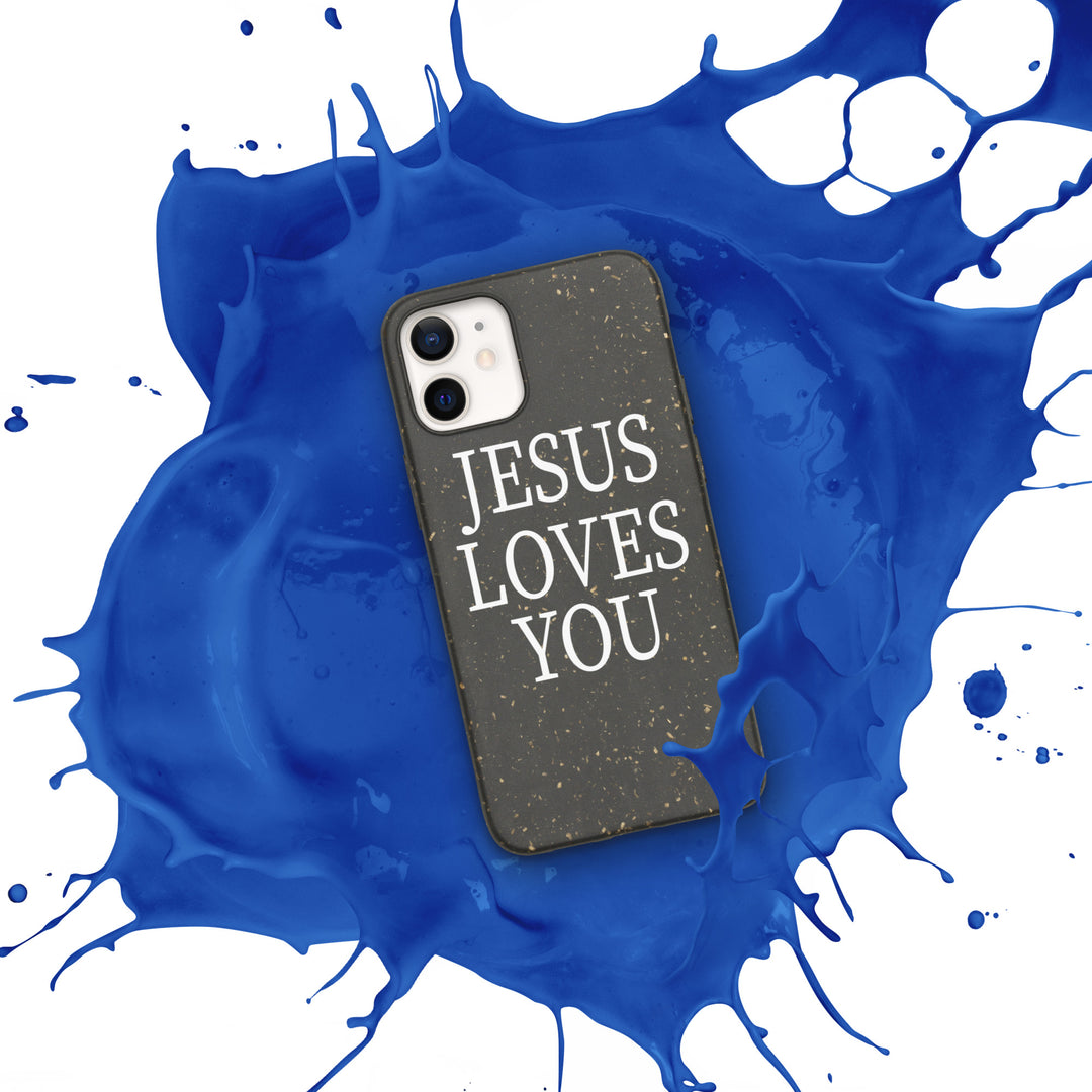 F&H Jesus Loves You Speckled Case for iPhone®
