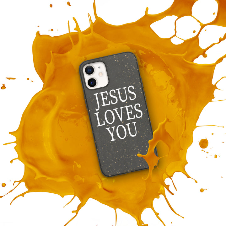 F&H Jesus Loves You Speckled Case for iPhone®