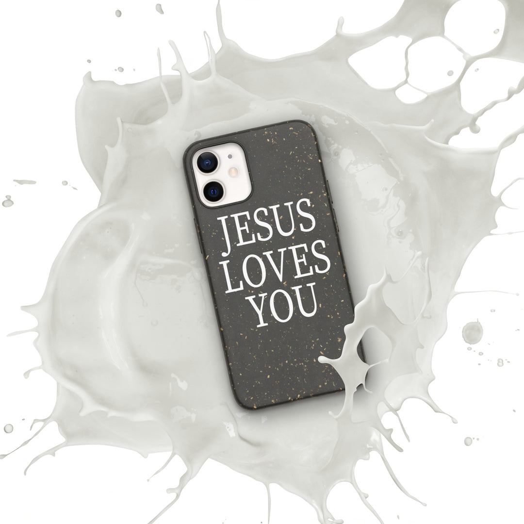 F&H Jesus Loves You Speckled Case for iPhone®