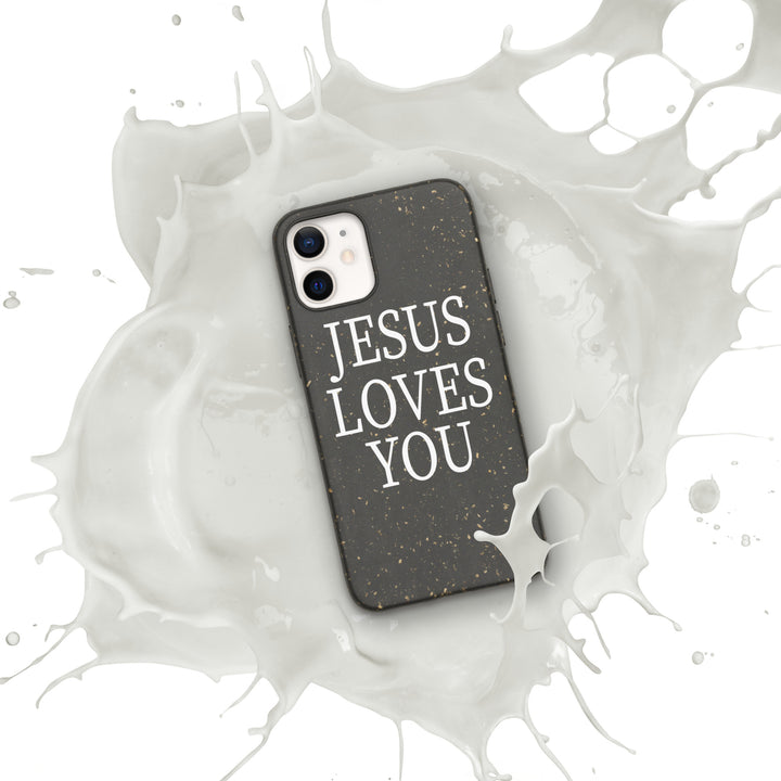 F&H Jesus Loves You Speckled Case for iPhone®