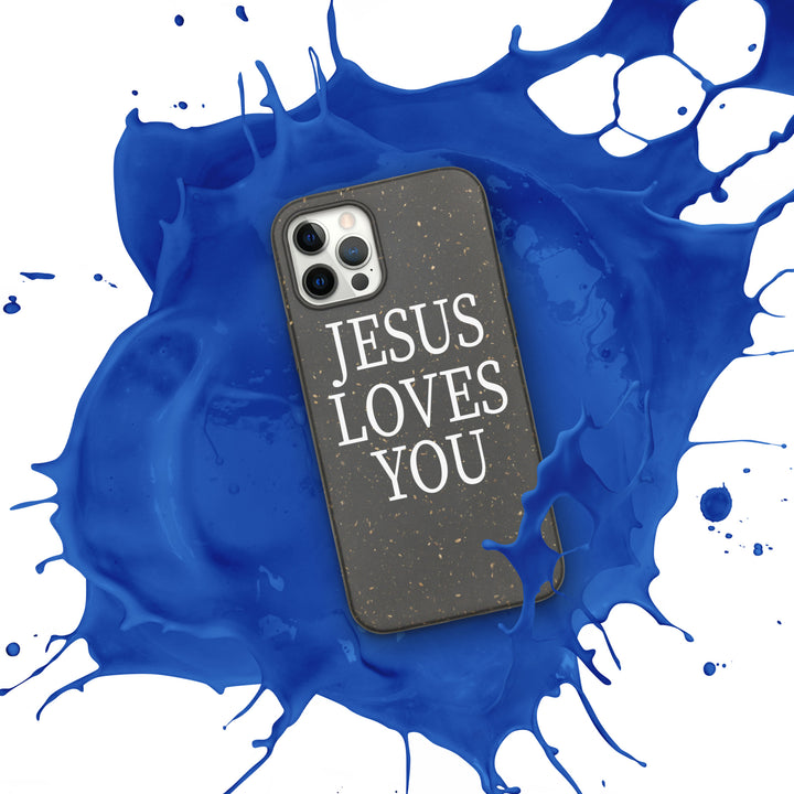 F&H Jesus Loves You Speckled Case for iPhone®