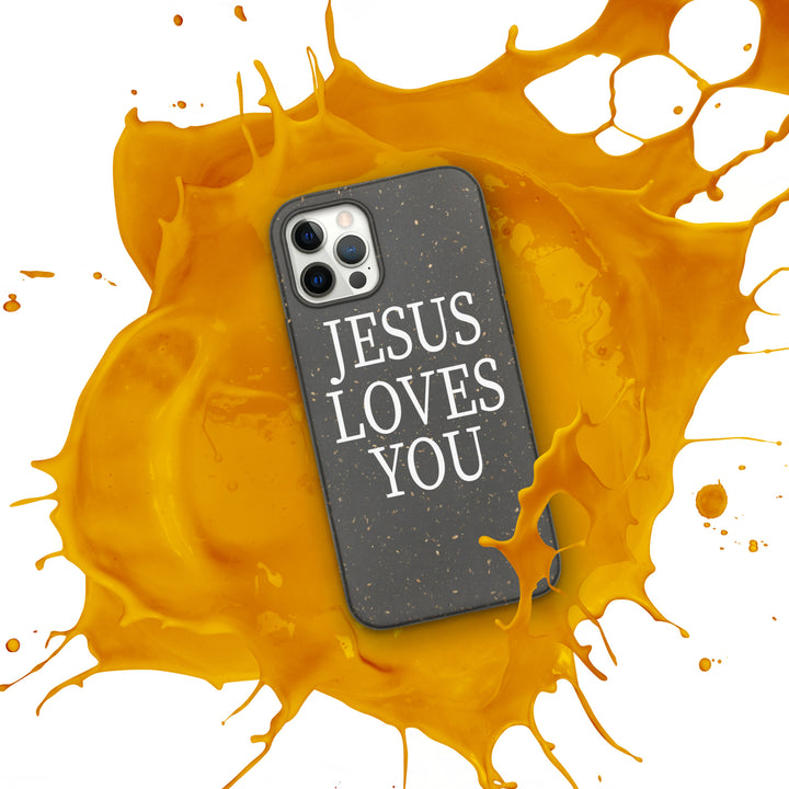 F&H Jesus Loves You Speckled Case for iPhone®