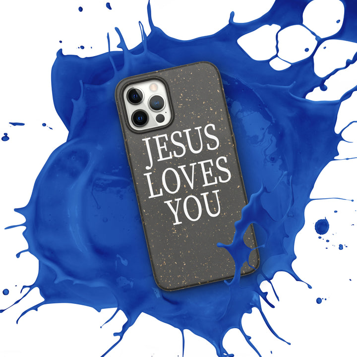 F&H Jesus Loves You Speckled Case for iPhone®