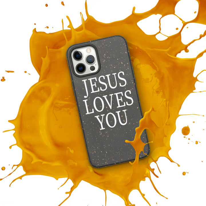 F&H Jesus Loves You Speckled Case for iPhone®