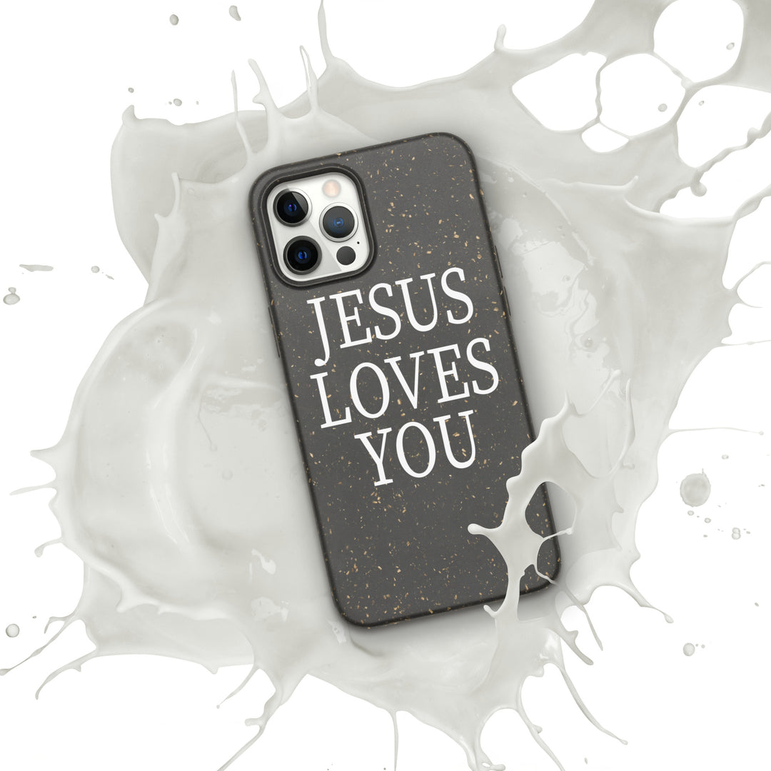 F&H Jesus Loves You Speckled Case for iPhone®