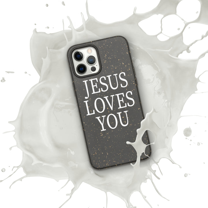 F&H Jesus Loves You Speckled Case for iPhone®