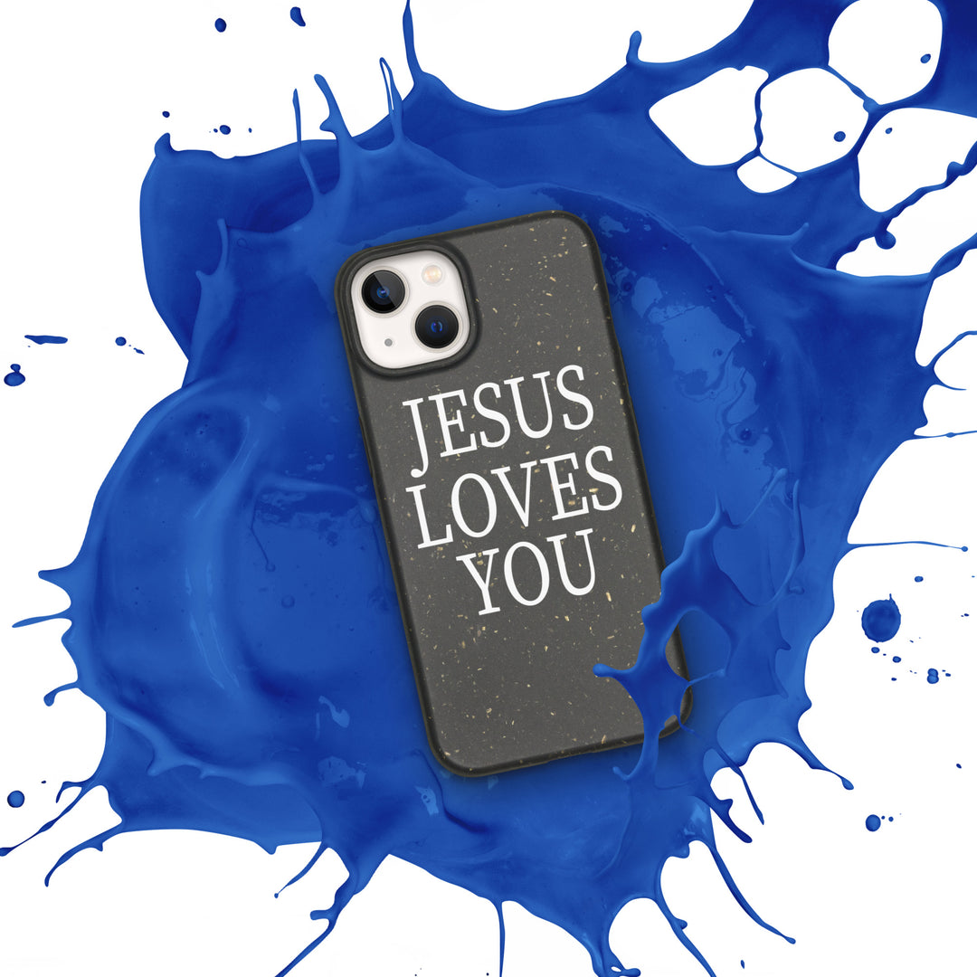 F&H Jesus Loves You Speckled Case for iPhone®