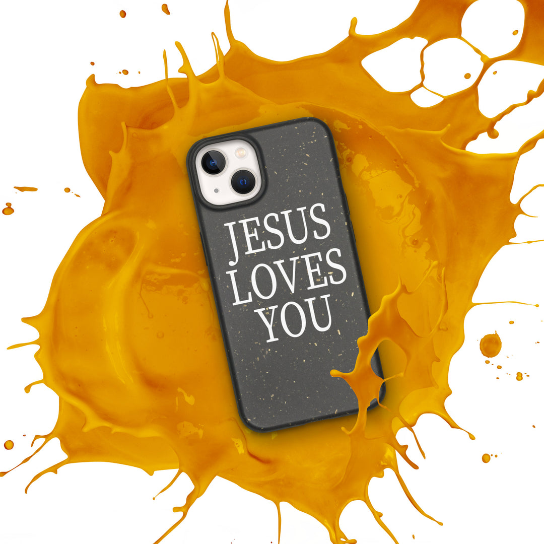 F&H Jesus Loves You Speckled Case for iPhone®