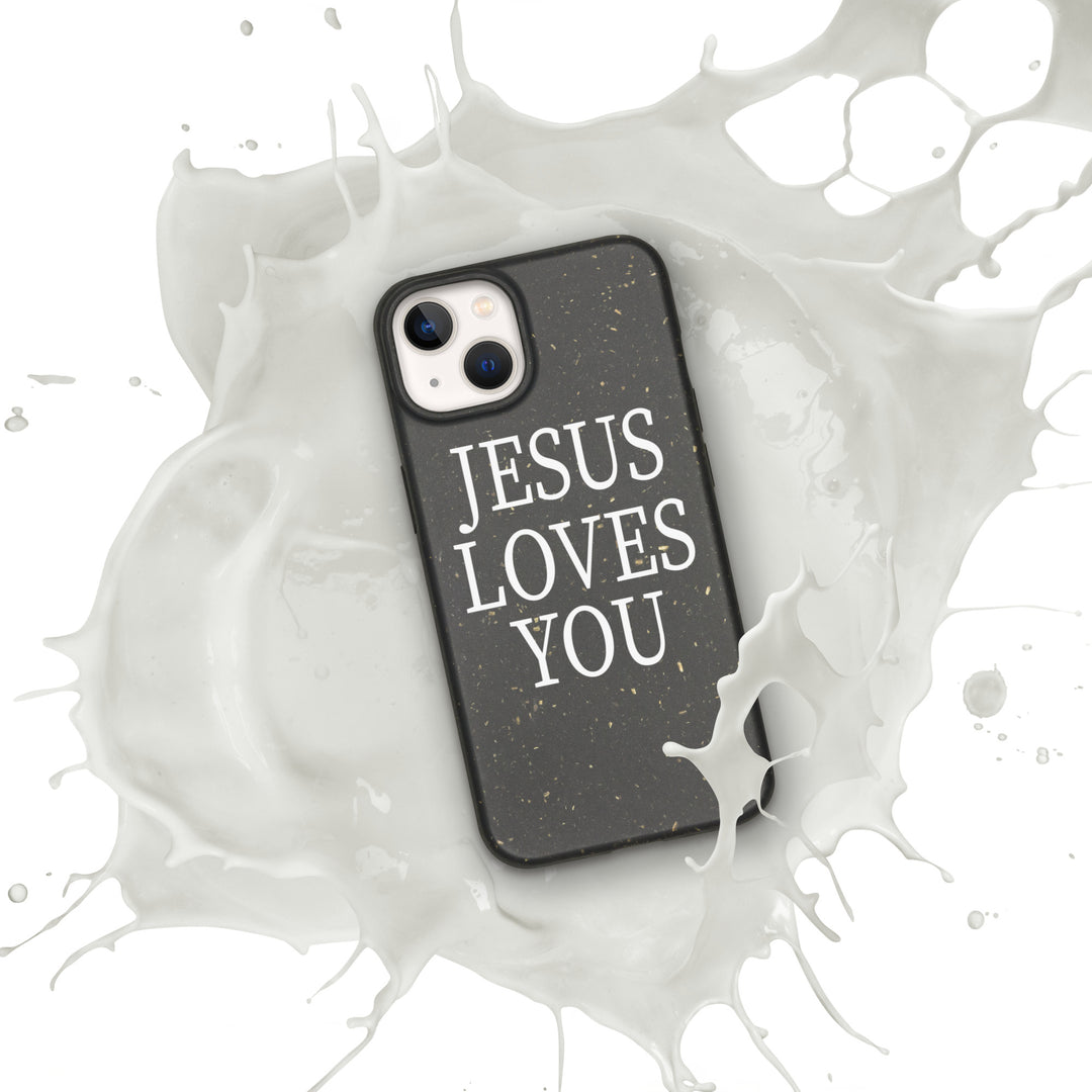 F&H Jesus Loves You Speckled Case for iPhone®