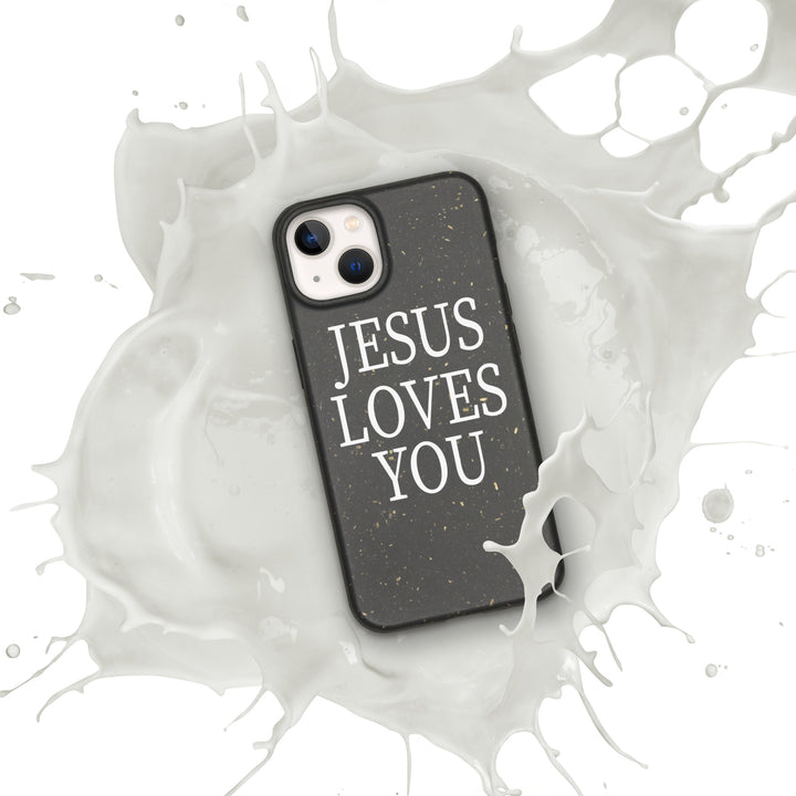 F&H Jesus Loves You Speckled Case for iPhone®