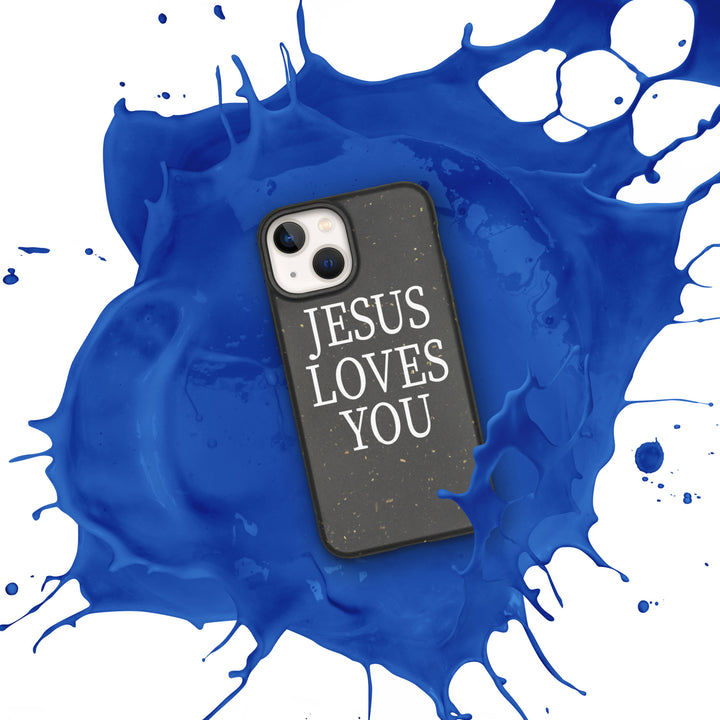 F&H Jesus Loves You Speckled Case for iPhone®