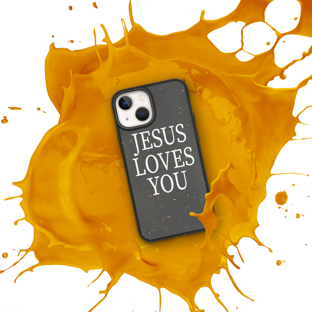 F&H Jesus Loves You Speckled Case for iPhone®