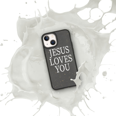 F&H Jesus Loves You Speckled Case for iPhone®