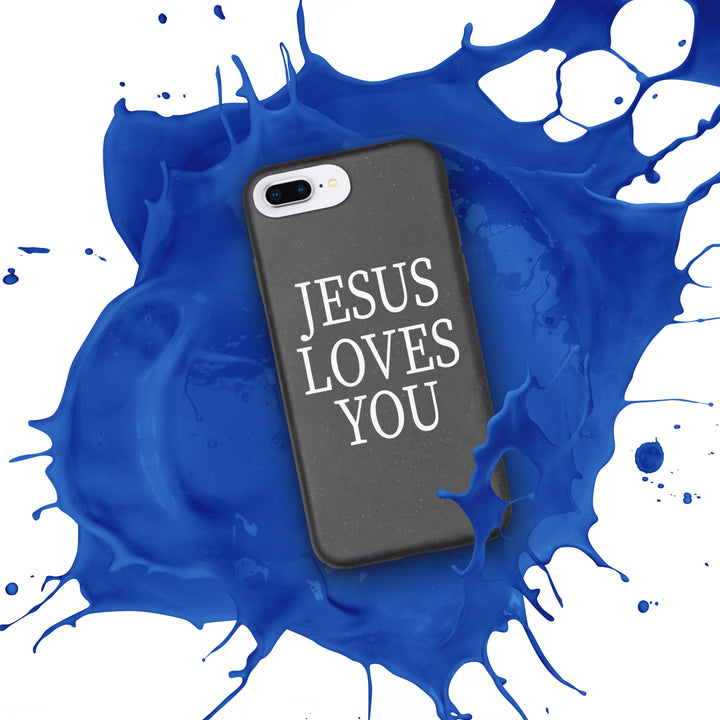 F&H Jesus Loves You Speckled Case for iPhone®