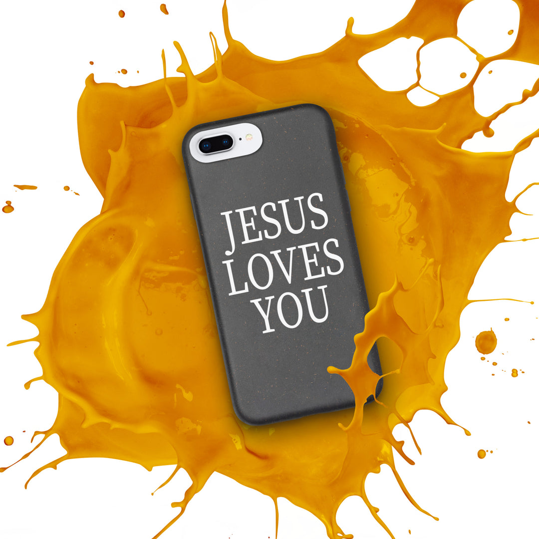 F&H Jesus Loves You Speckled Case for iPhone®