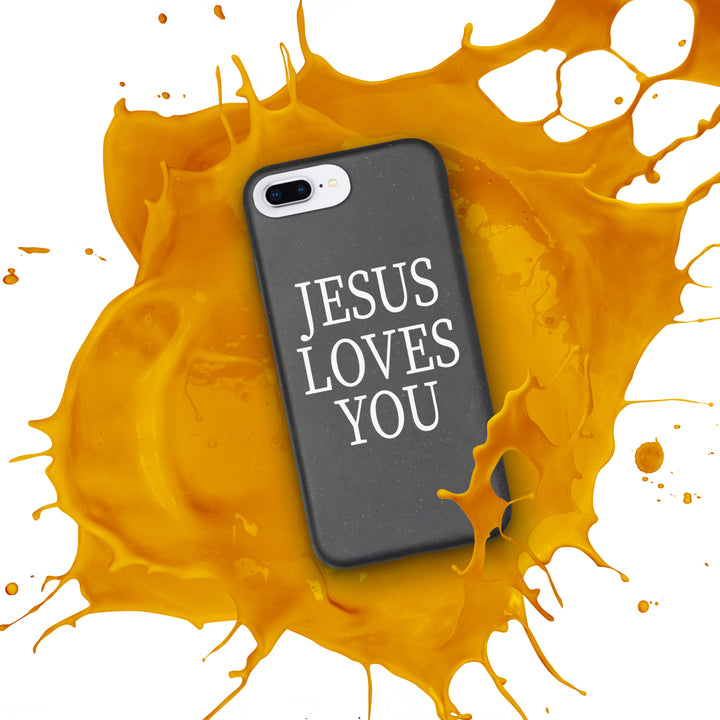 F&H Jesus Loves You Speckled Case for iPhone®