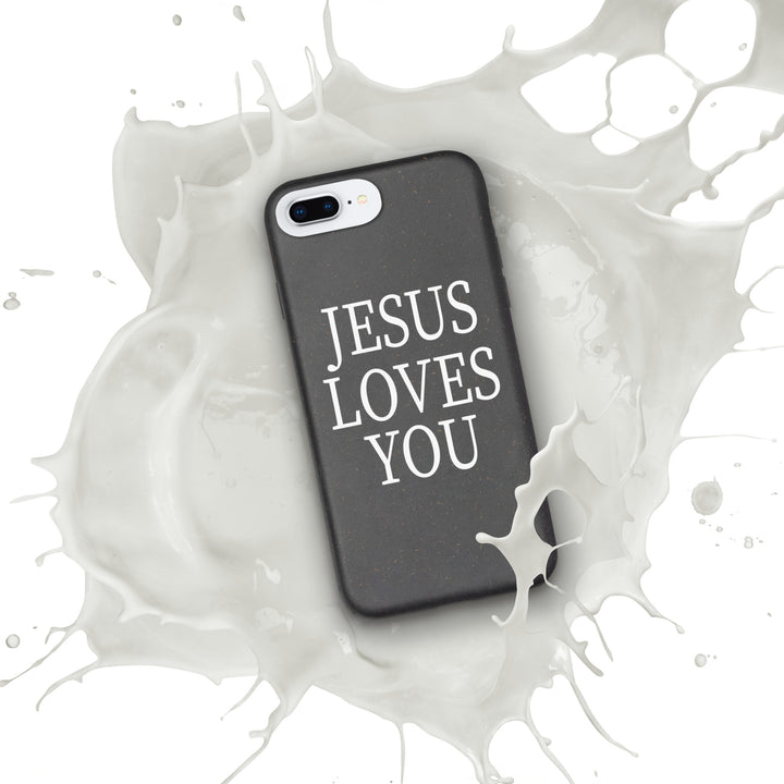 F&H Jesus Loves You Speckled Case for iPhone®