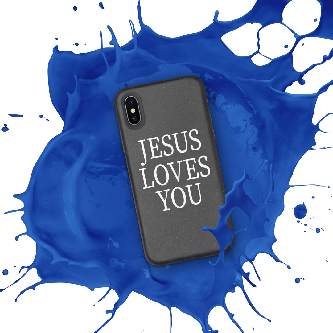 F&H Jesus Loves You Speckled Case for iPhone®