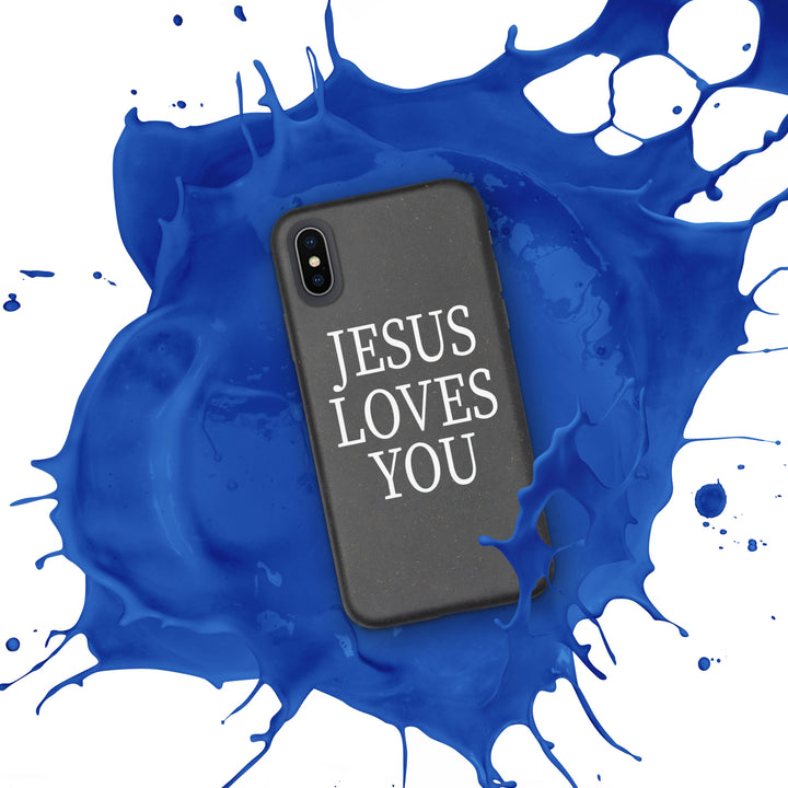 F&H Jesus Loves You Speckled Case for iPhone®