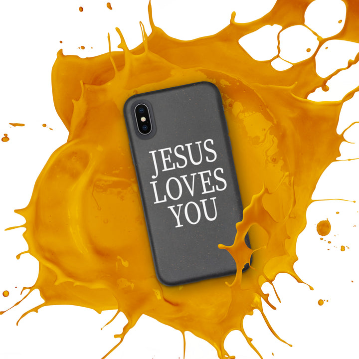 F&H Jesus Loves You Speckled Case for iPhone®