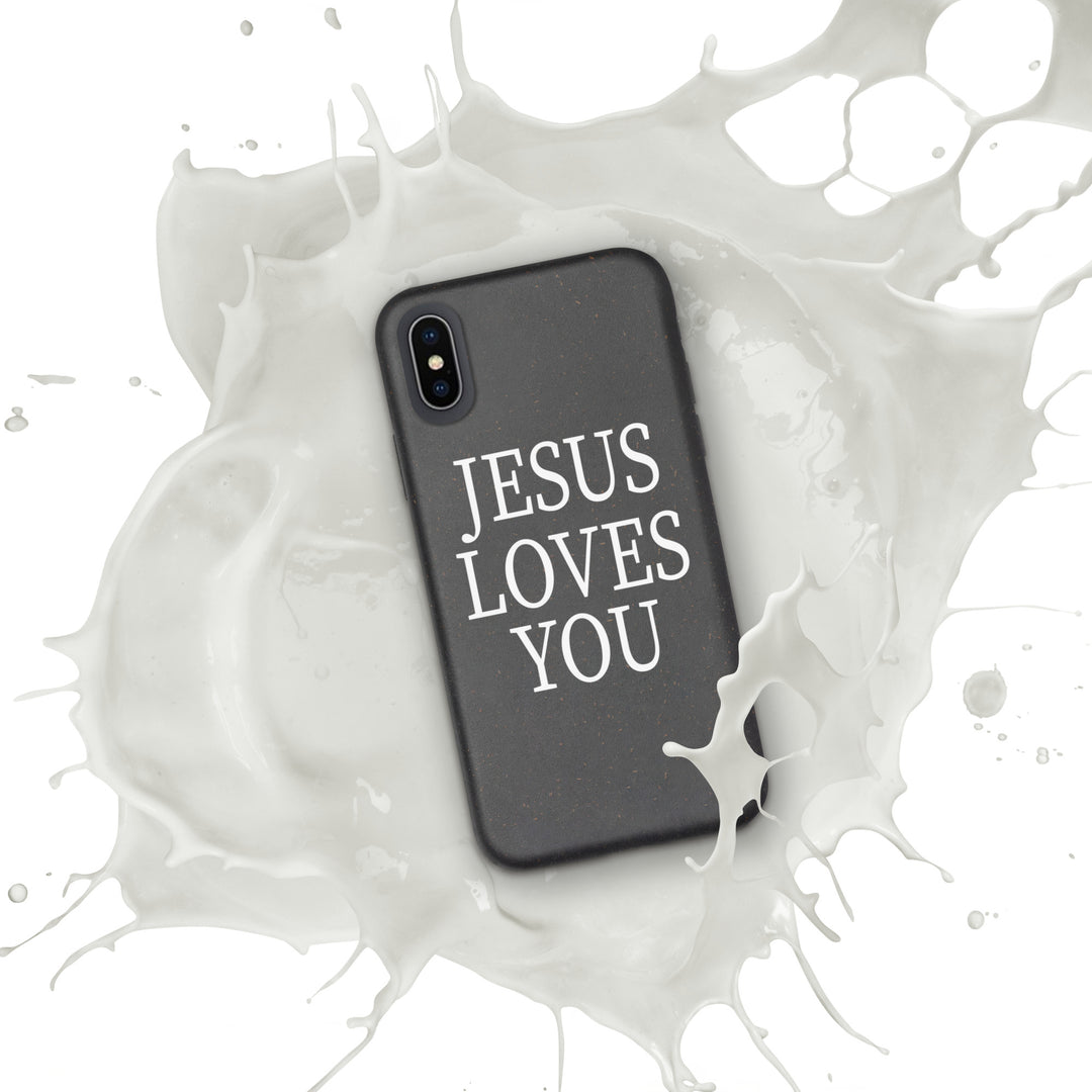 F&H Jesus Loves You Speckled Case for iPhone®