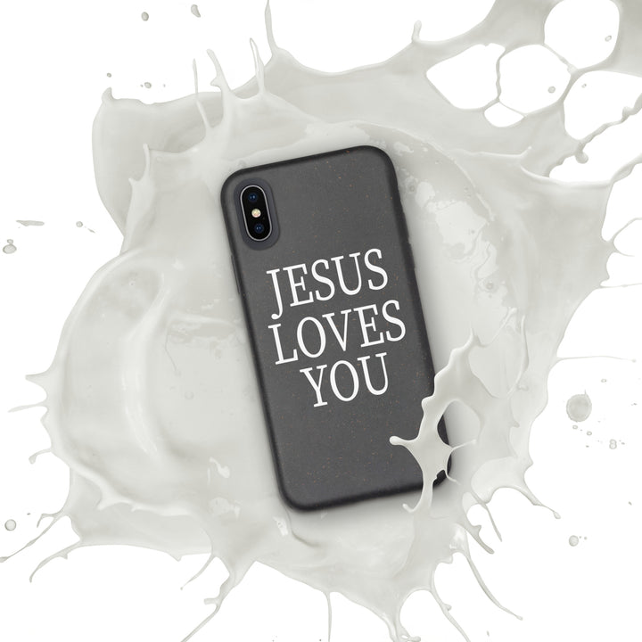 F&H Jesus Loves You Speckled Case for iPhone®