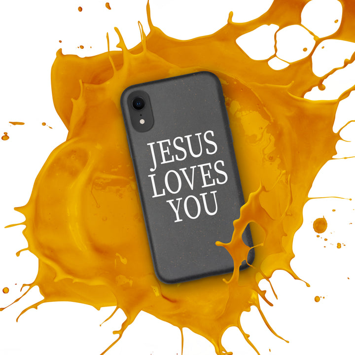 F&H Jesus Loves You Speckled Case for iPhone®