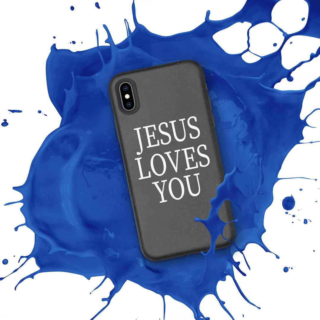 F&H Jesus Loves You Speckled Case for iPhone®