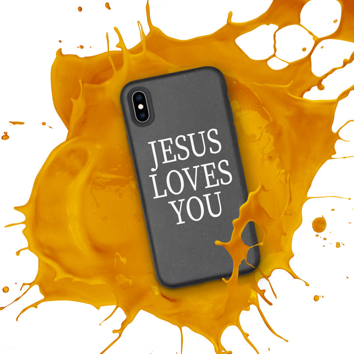 F&H Jesus Loves You Speckled Case for iPhone®