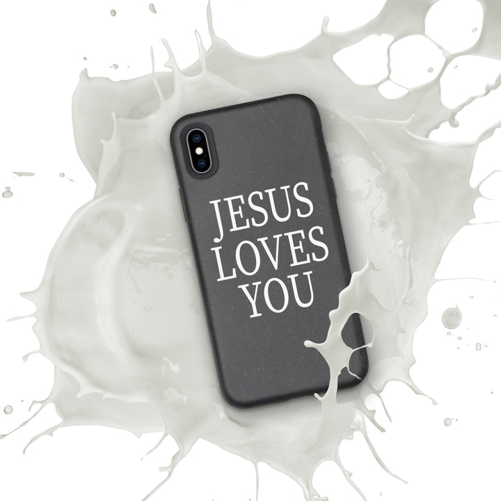 F&H Jesus Loves You Speckled Case for iPhone®
