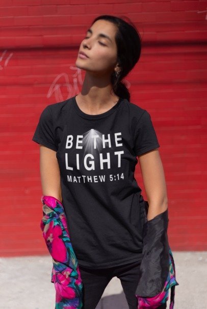 F&H Christian Be The Light t-shirt