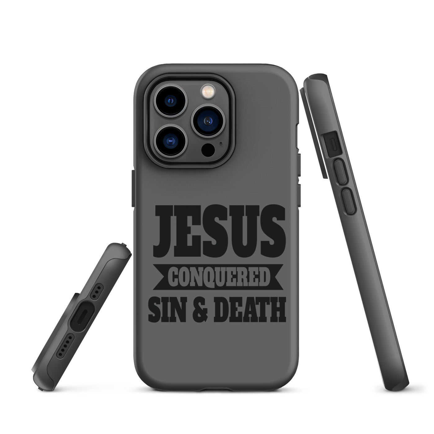 F&H Jesus Conquered Sin and Death Tough Case for iPhone®