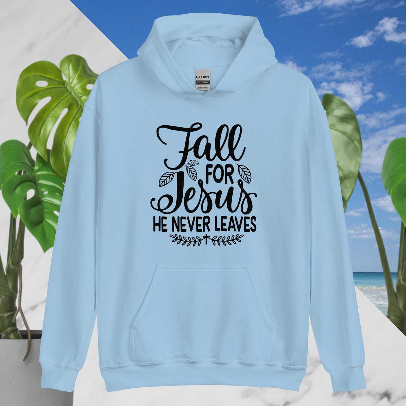 F&H Fall For Jesus He Never Leaves Hoodie