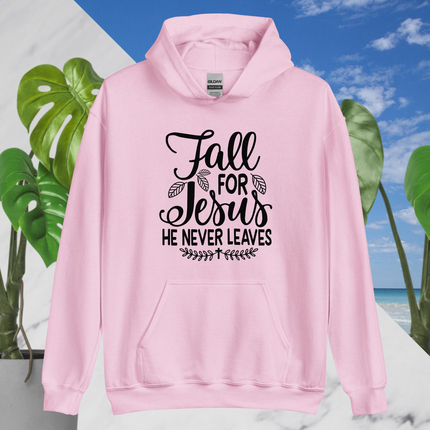 F&H Fall For Jesus He Never Leaves Hoodie