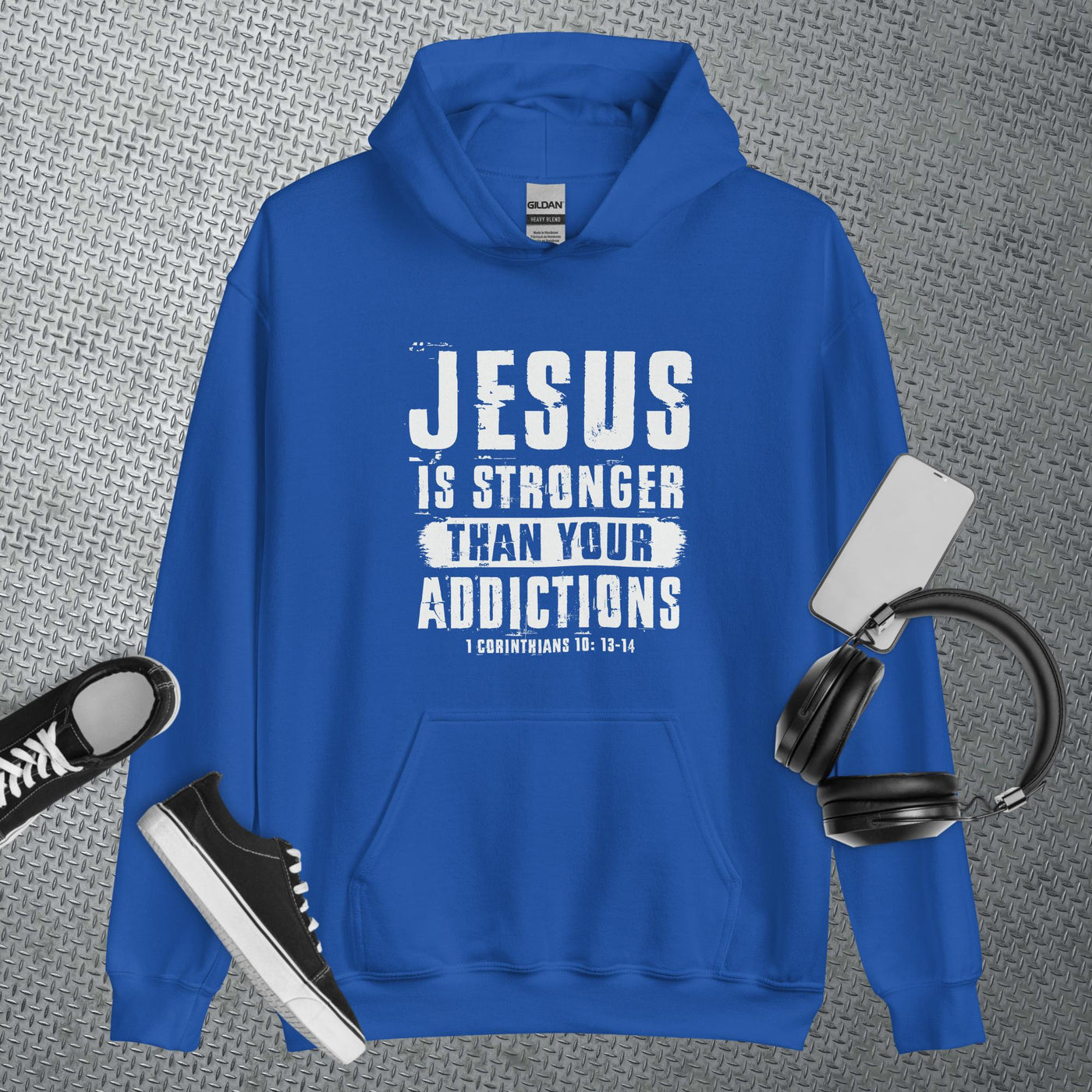 F&H Jesus Is Stronger Than Your Addictions Hoodie