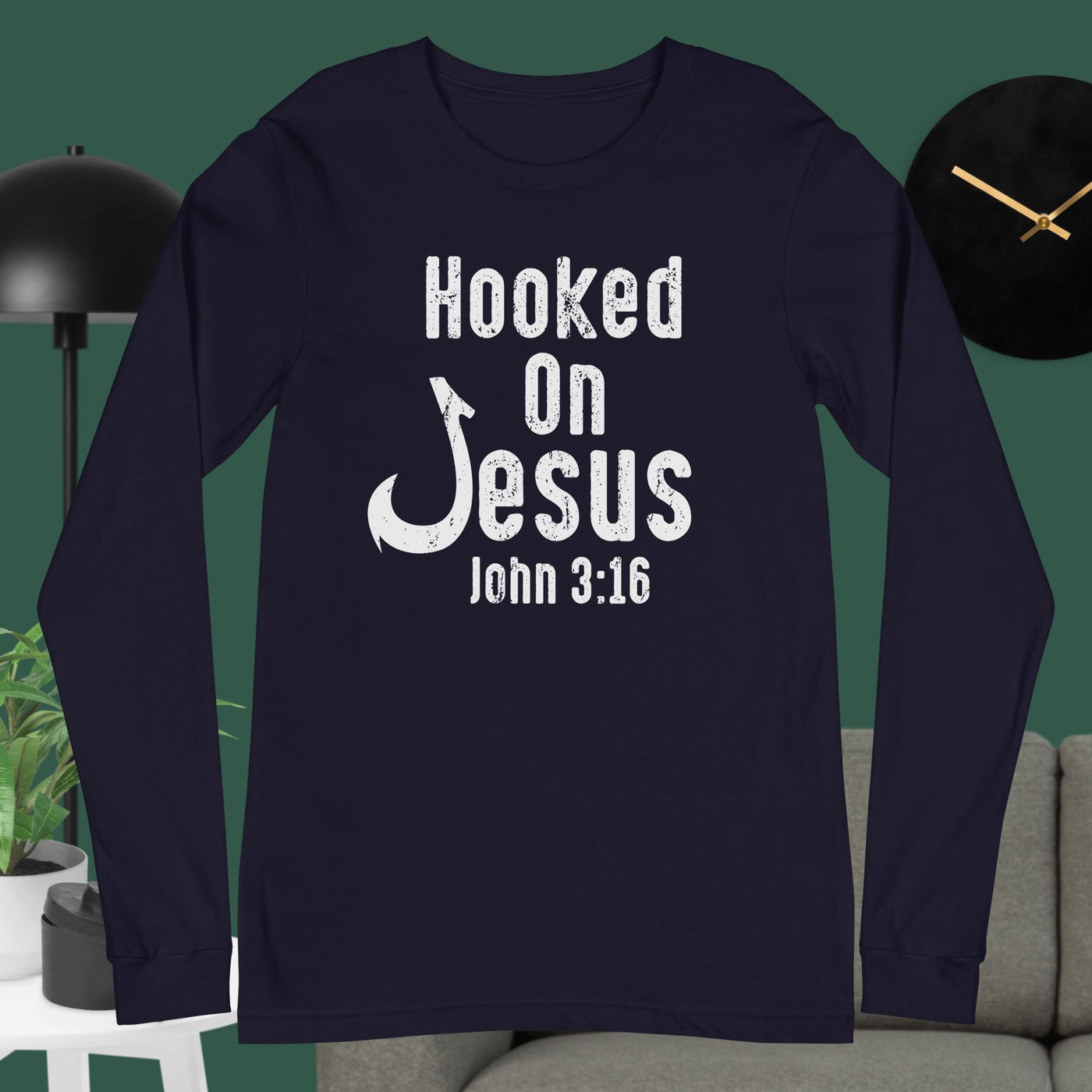 F&H Hooked On Jesus Long Sleeve Tee