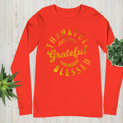 F&H Thankful Grateful Blessed Long Sleeve Tee